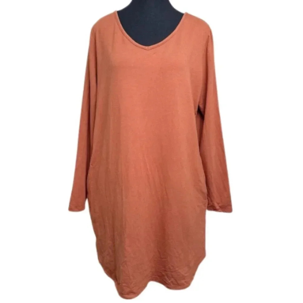 Lost in Layers Womens S/M Handmade Long Sleeve Long Sleeve Stretch Jersey Dress